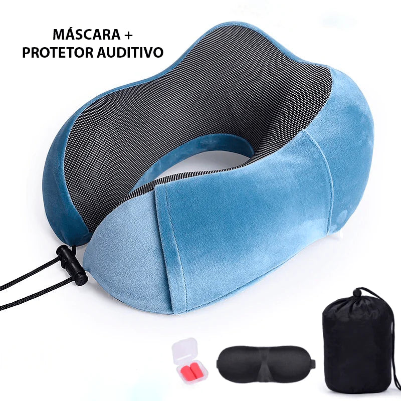 Orthopedic Neck Massaging Pillow For Travel With Eye Mask And Ear Protector